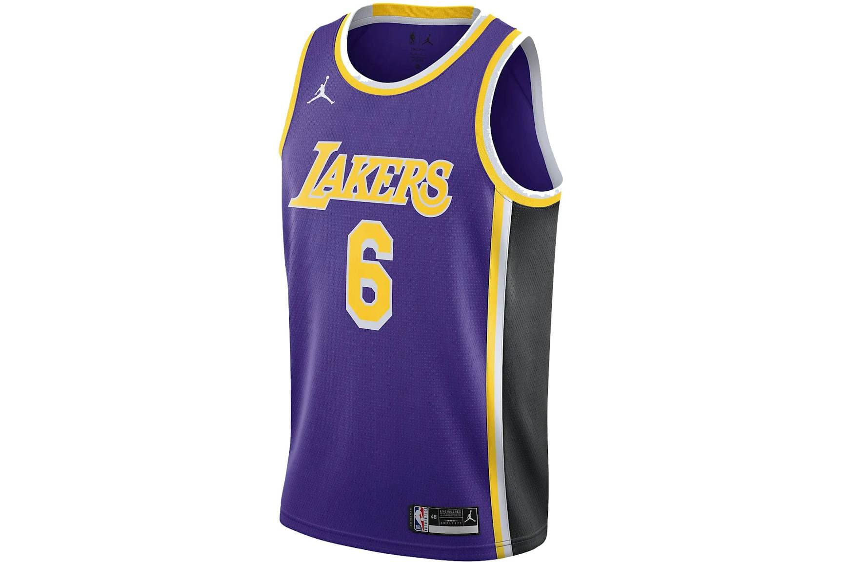Jordan NBA Los Angeles Lakers LeBron James 6 City Edition Swingman Jersey