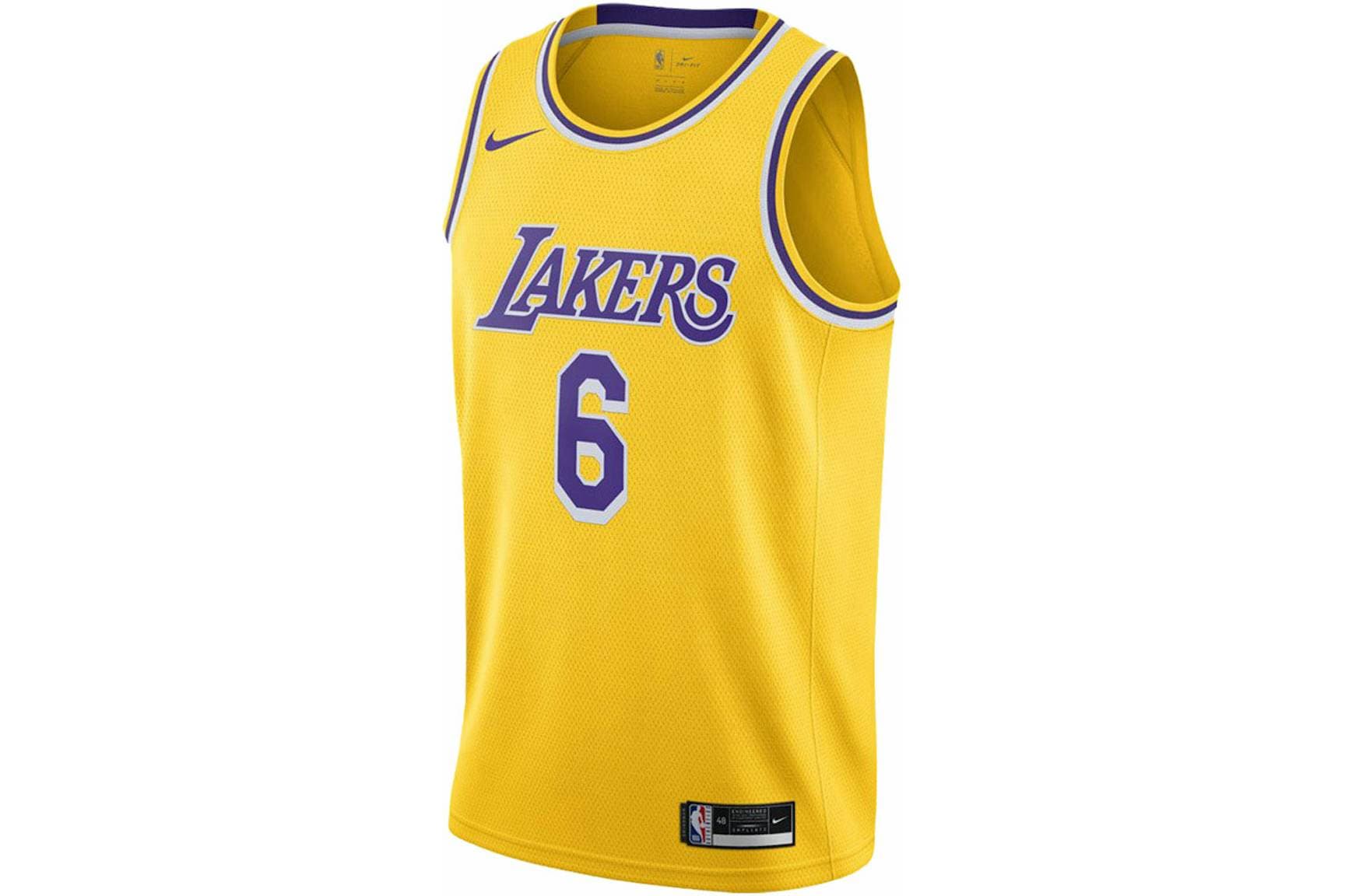 Nike NBA Los Angeles Lakers LeBron James 6 Swingman Jersey