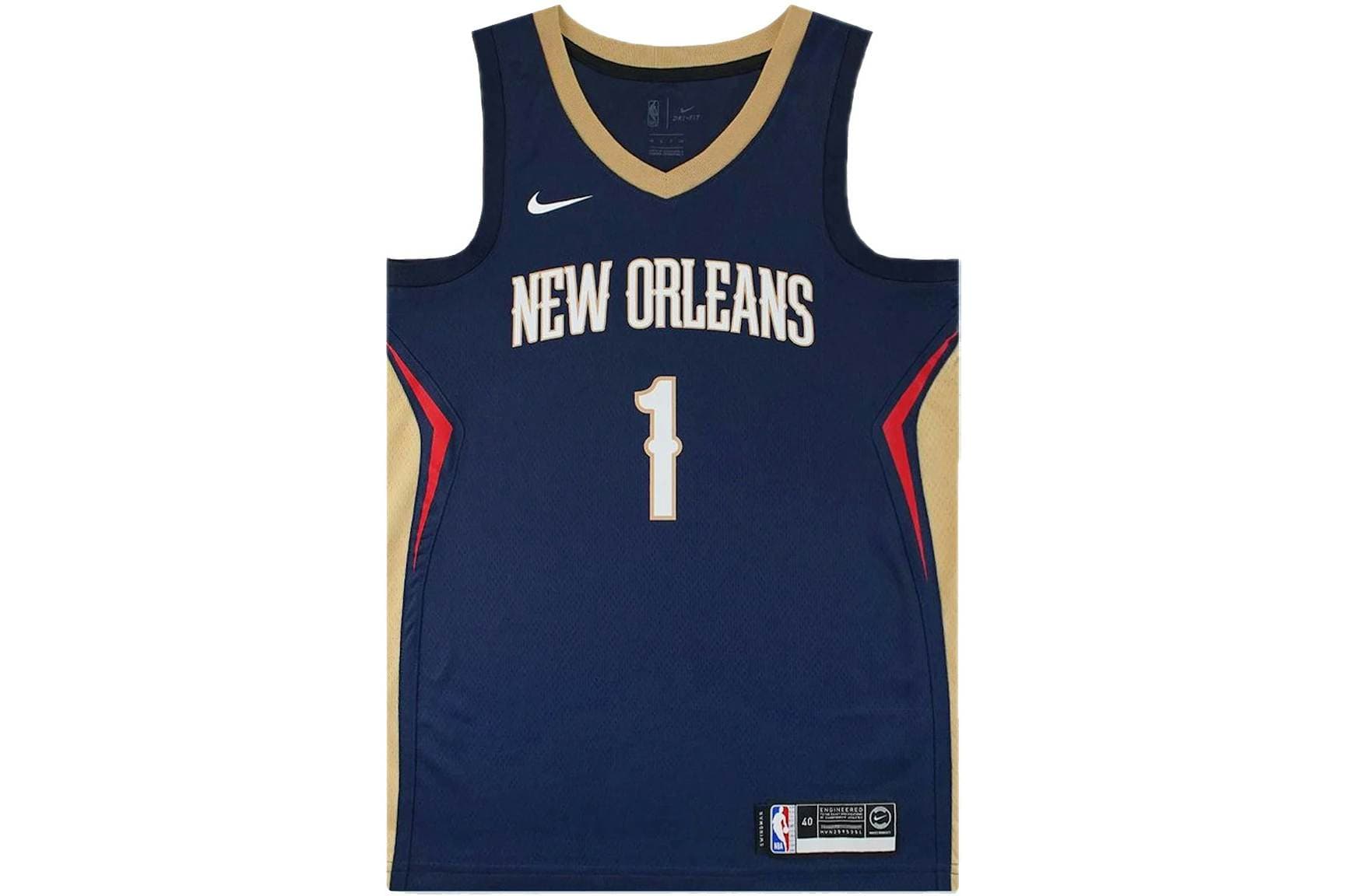 Nike NBA Pelicans New Orleans Zion Williamson 1 Swingman Jersey