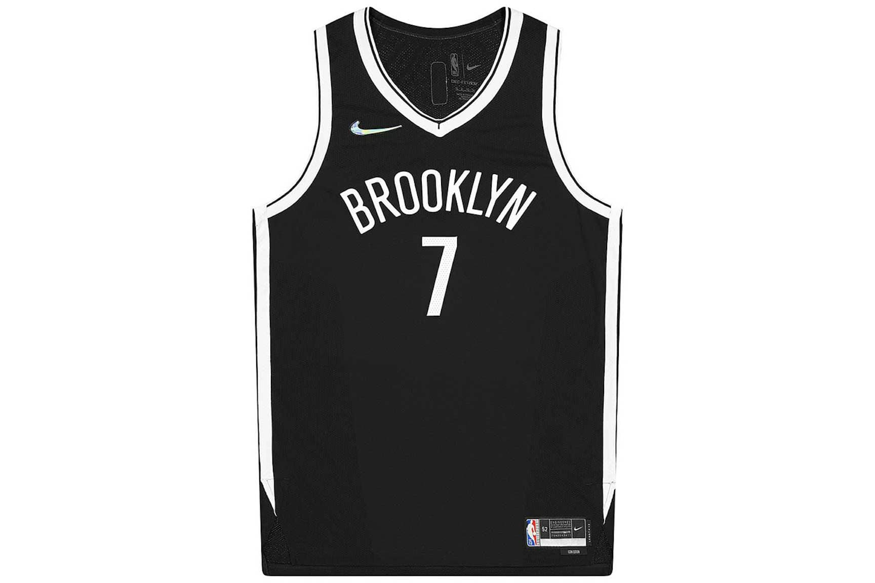 Nike NBA Brooklyn Nets Kevin Durant 7 Dri Fit ADV 75TH Anniversary Icon Edition Jersey Largo +2