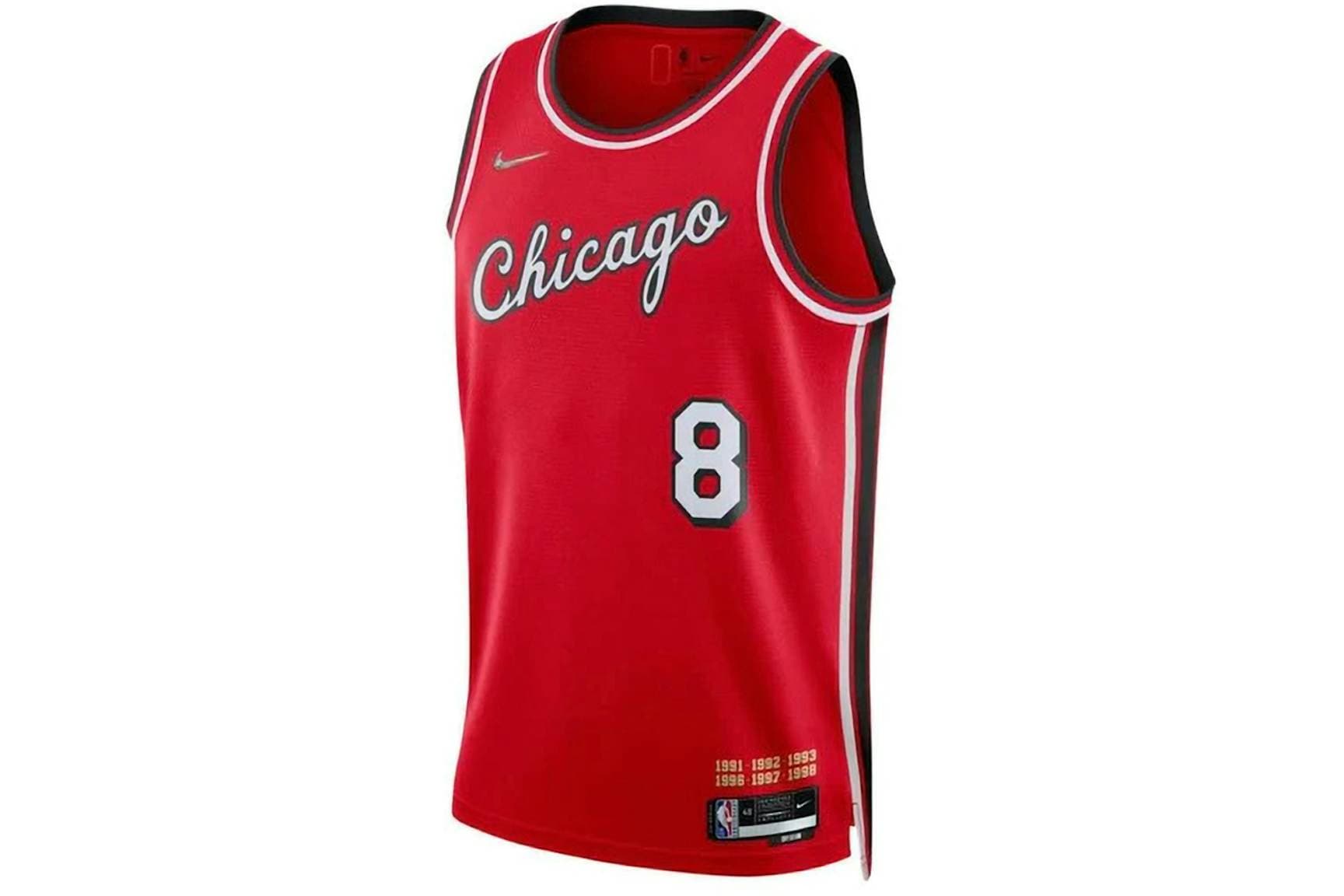 Nike NBA Chicago Bulls 75th Anniversary Zuch LaVine 8 Swingman Jersey