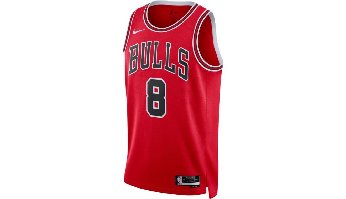 Nike NBA Chicago Bulls Zuch LaVine 8 Icon Edition Swingman Jersey