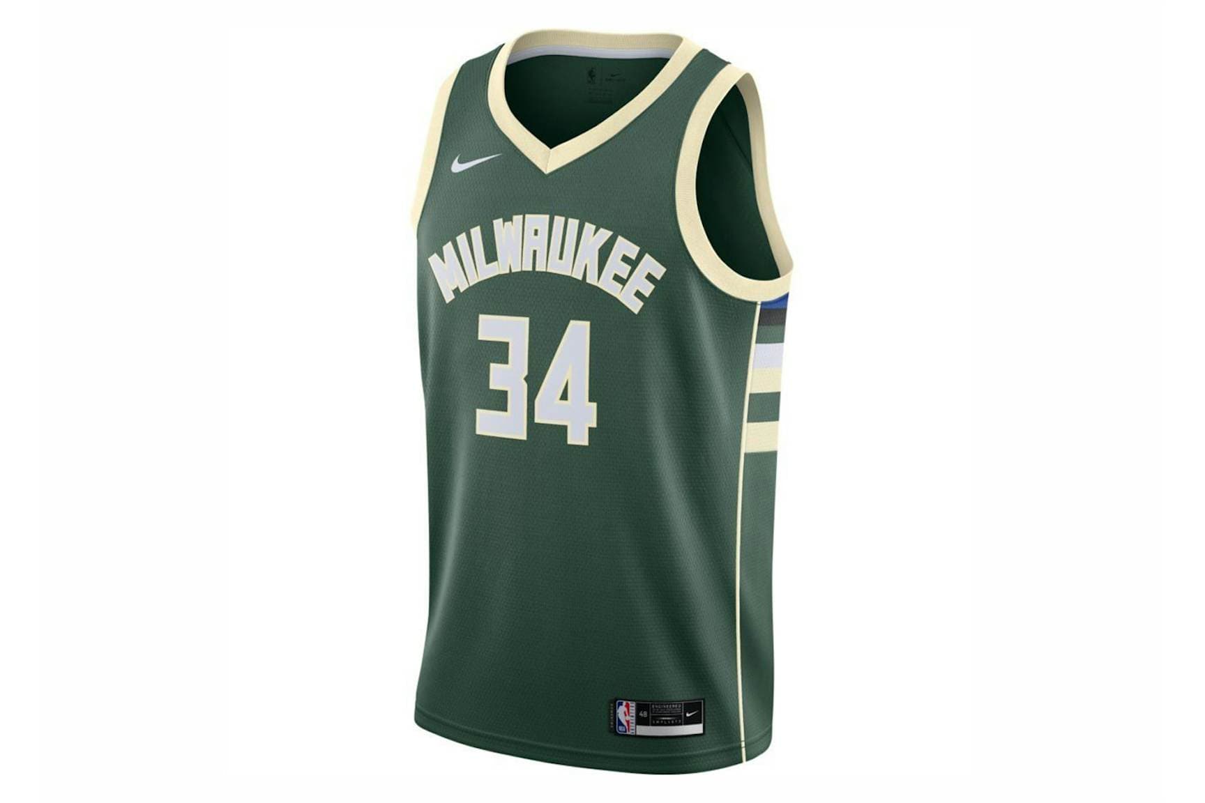 Nike NBA Milwaukee Bucks Giannis Antetokounmpo 34 Swingman Jersey