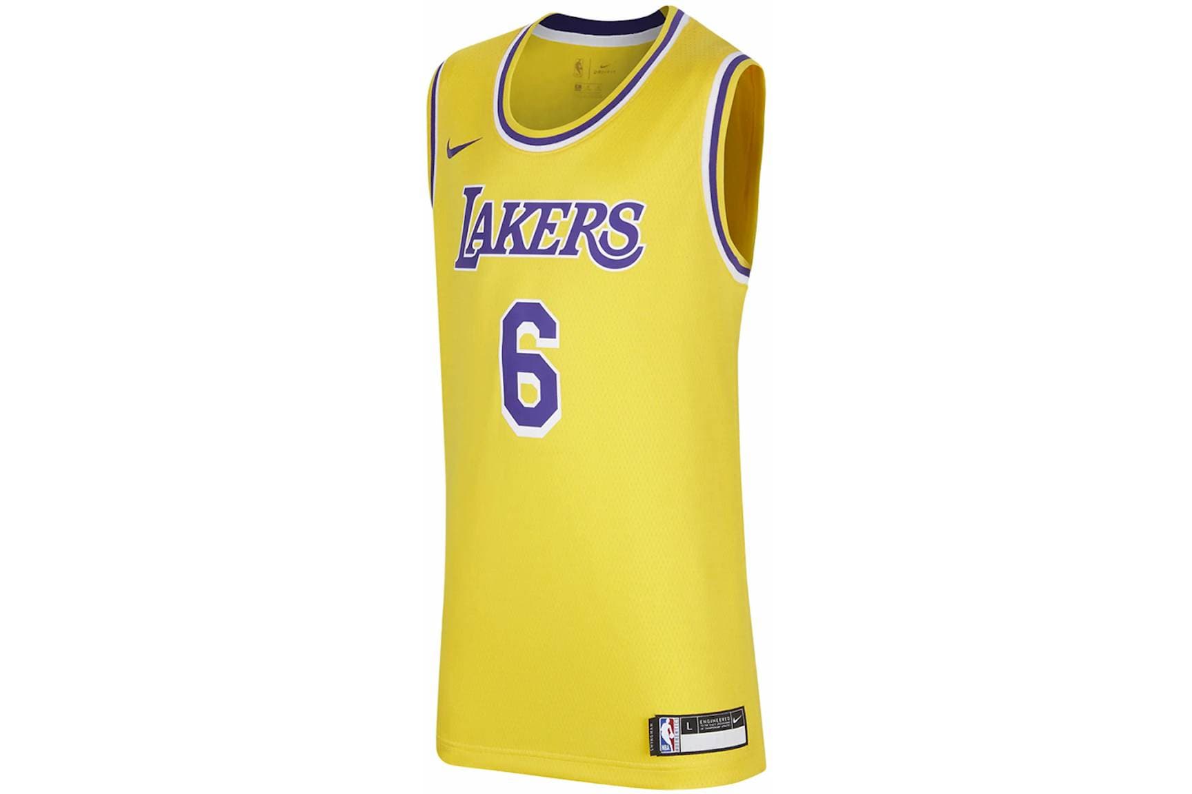 Nike NBA Los Angeles Lakers LeBron James 6 Swingman Jersey Para Niño