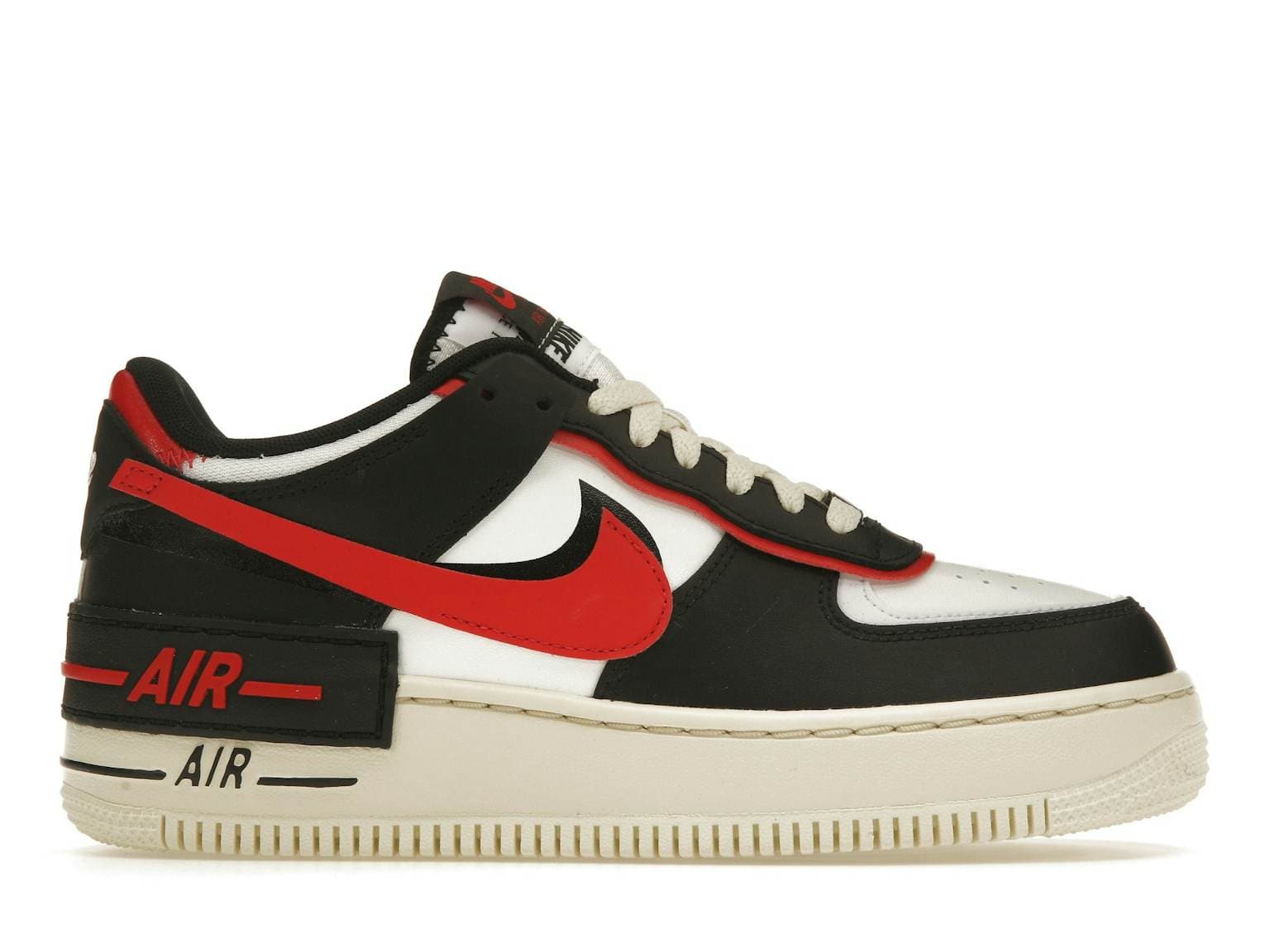 W Nike Air Force Shadow Black White University Red