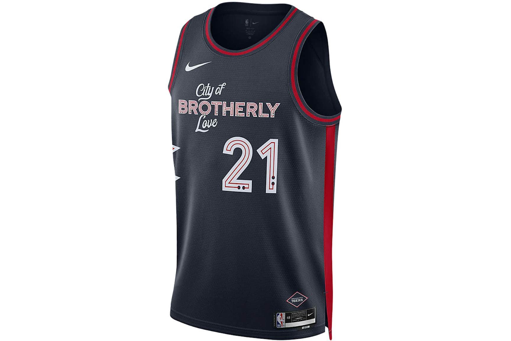 Nike NBA Philadelphia 76ers Joel Embiid 21 City Edition Swingman Jersey