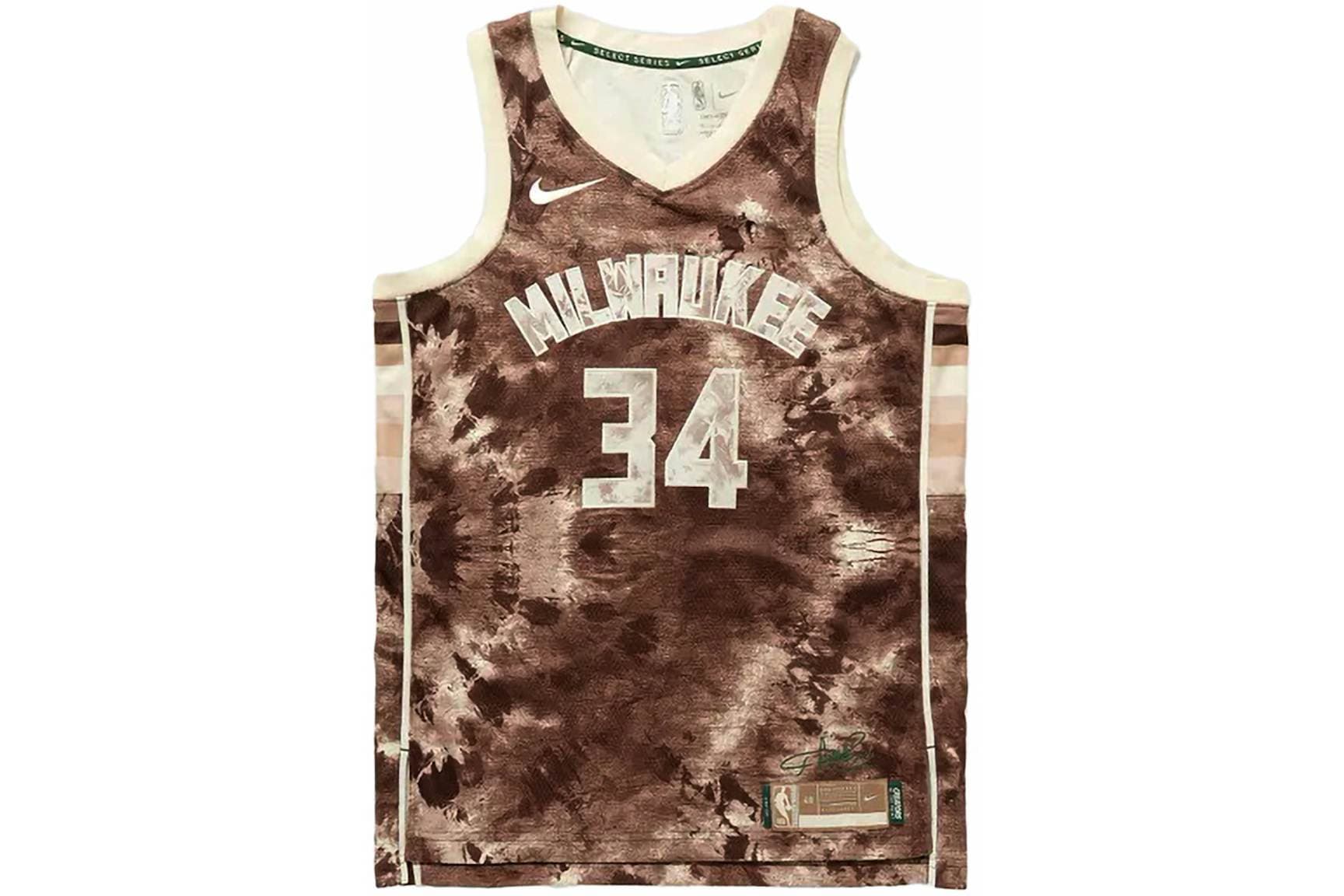 Nike NBA Milwaukee Bucks Giannis Antetokounmpo 34 Creators In The Paint Select Series Jersey