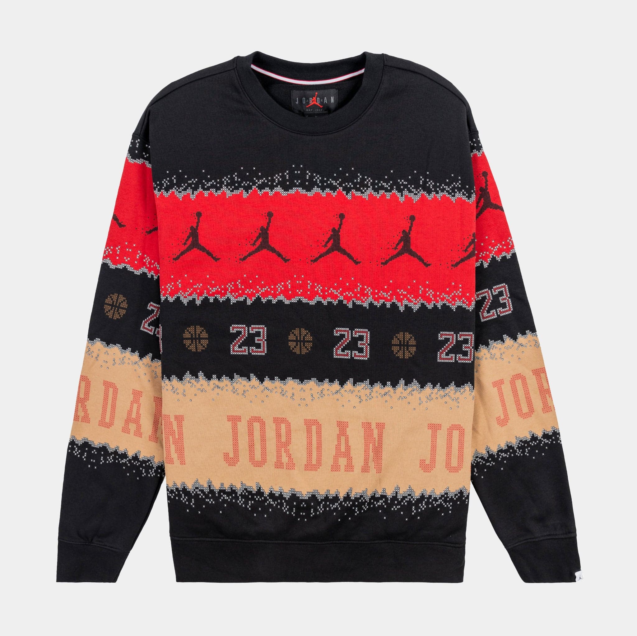 Air Jordan Christmas Edition Sudadera de Cuello Redondo Estampada