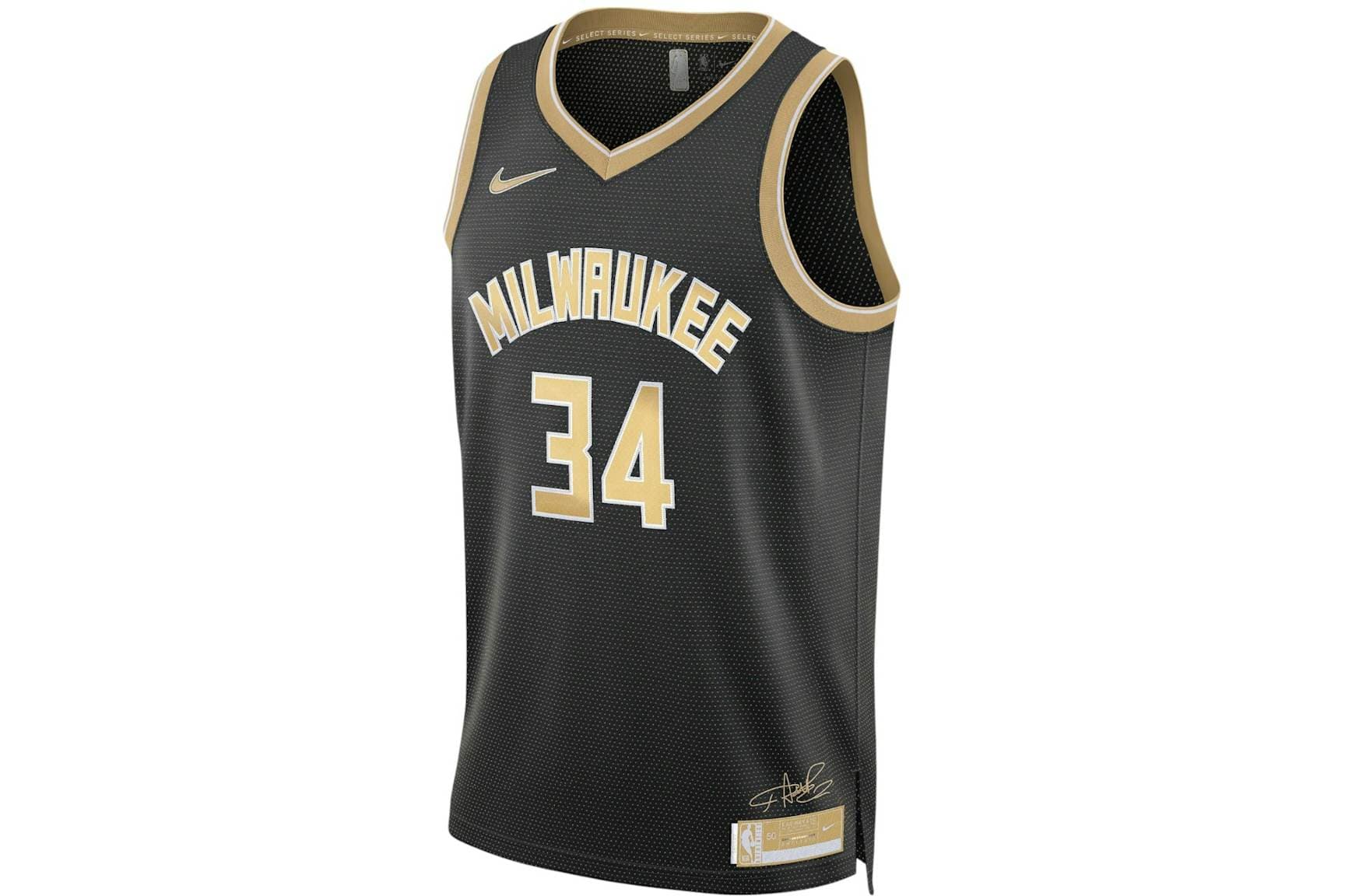 Nike NBA Milwaukee Bucks Giannis Antetokounmpo 34 Select Series Jersey