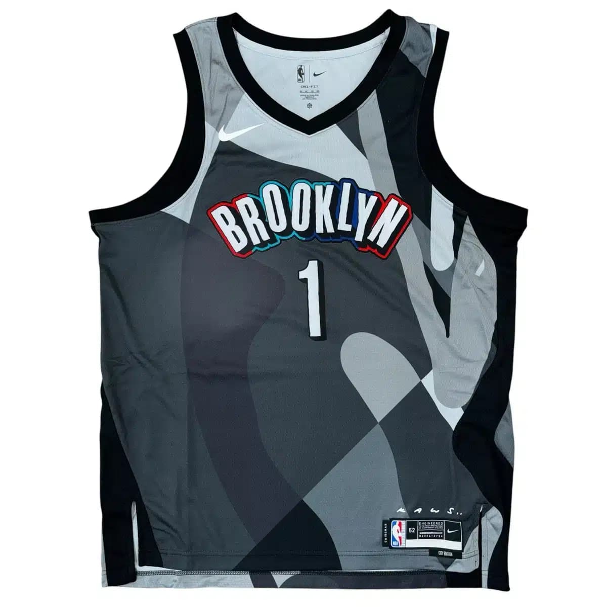 Nike NBA x KAWS Brooklyn Nets Trikot MilBridges 1 City Edition Swingman Camiseta de Tirantes