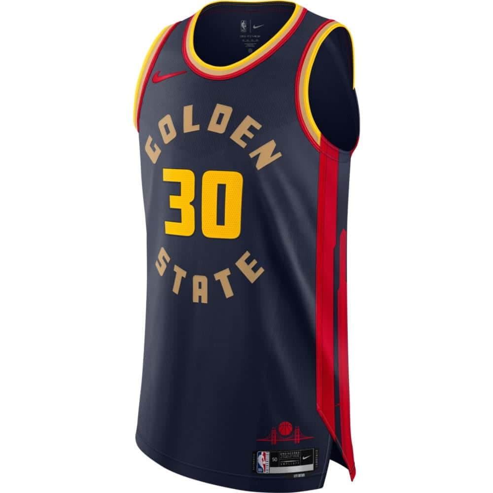 Nike NBA Golden State Warriors Stephen Curry 30 Authentic Jersey