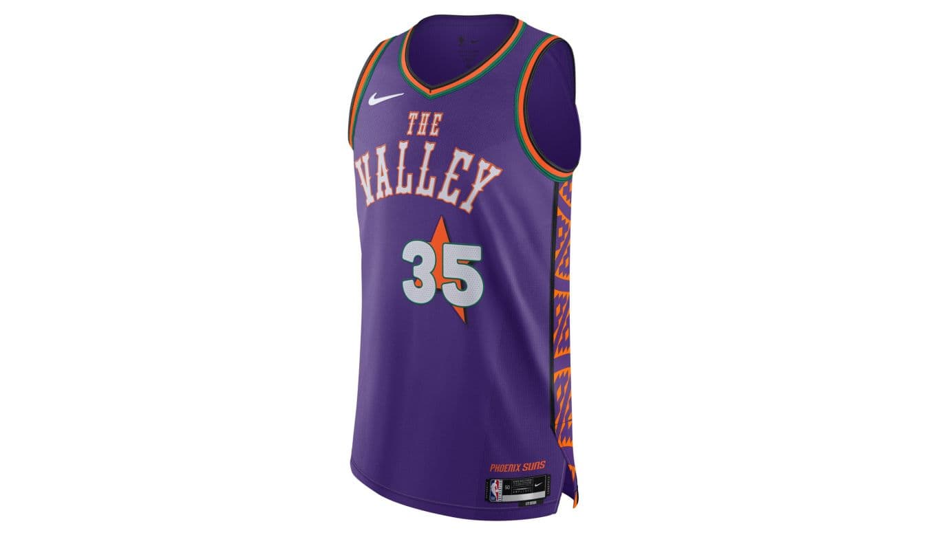 Nike NBA Phoenix Suns Kevin Durant 35 The Valley Authentic Jersey