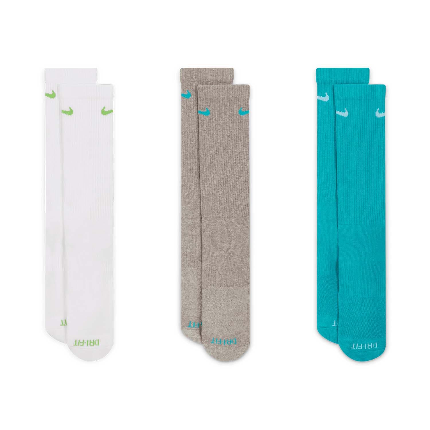 Nike Everyday Plus Calcetines Acolchados de Algodón Pack de 3 Pares