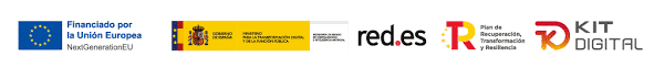 Financiado por la Unión Europea — NextGenerationEU · Gobierno de España · Plan de Recuperación, Transformación y Resiliencia · Red.es · Kit Digital